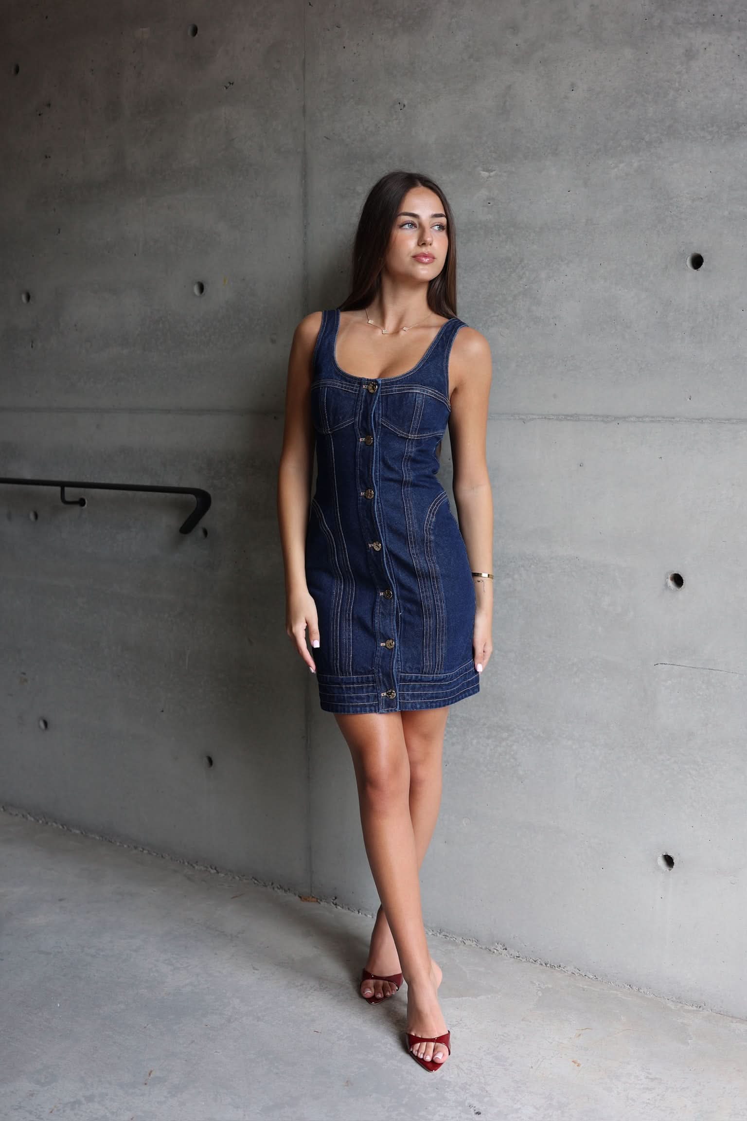 Acler Valleybrook Mini Dress in Blue