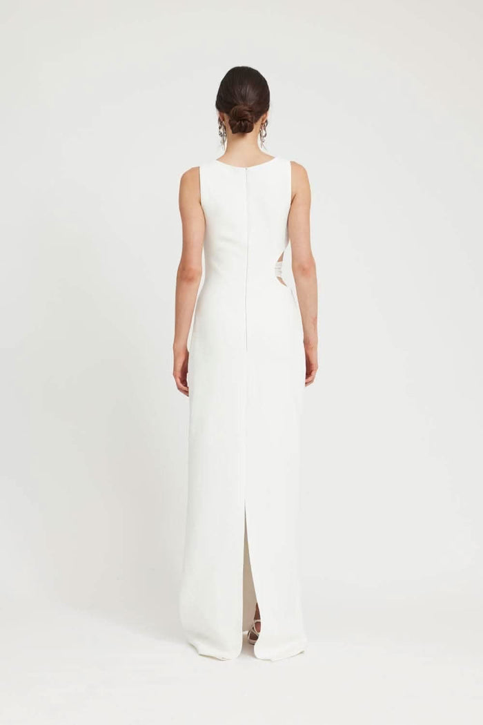 Elegant TOJHA Valentina dress in cream, a formal style suited to mother of the bride dress etiquette in Australia