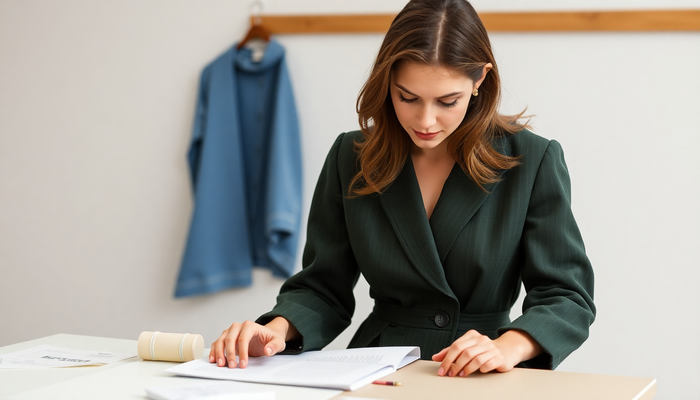 an image referencing the craftsmanship of designer womens clothing
