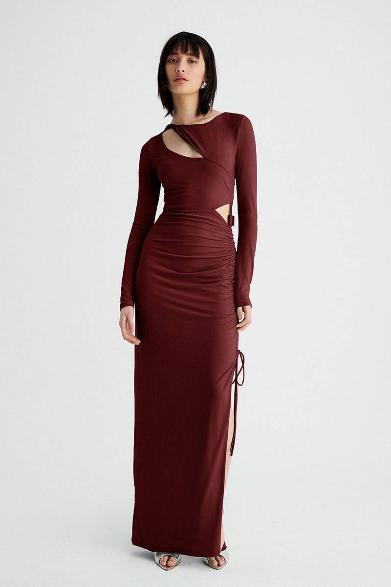 SUBOO Suboo Theta Long Sleeve Maxi Dress - Mulberry BELLA n' BEAR