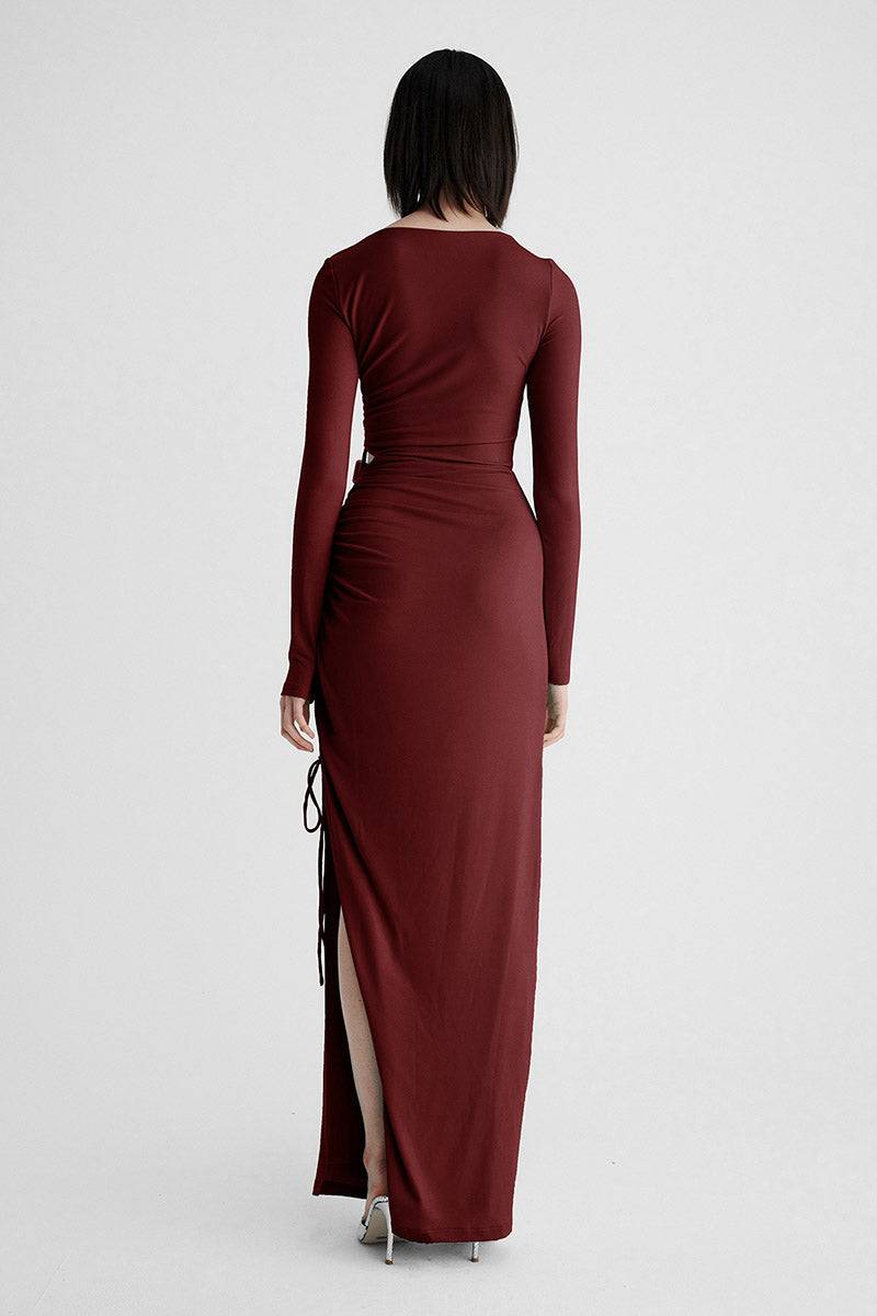 SUBOO Suboo Theta Long Sleeve Maxi Dress - Mulberry BELLA n' BEAR