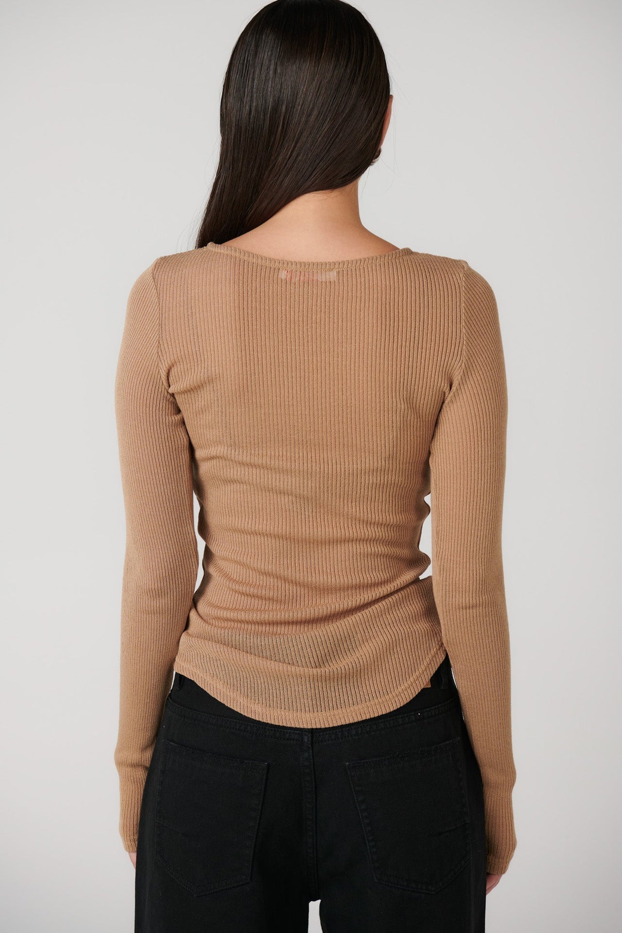 BAYSE Bayse Myles Crew Neck Top - Latte BELLA n' BEAR