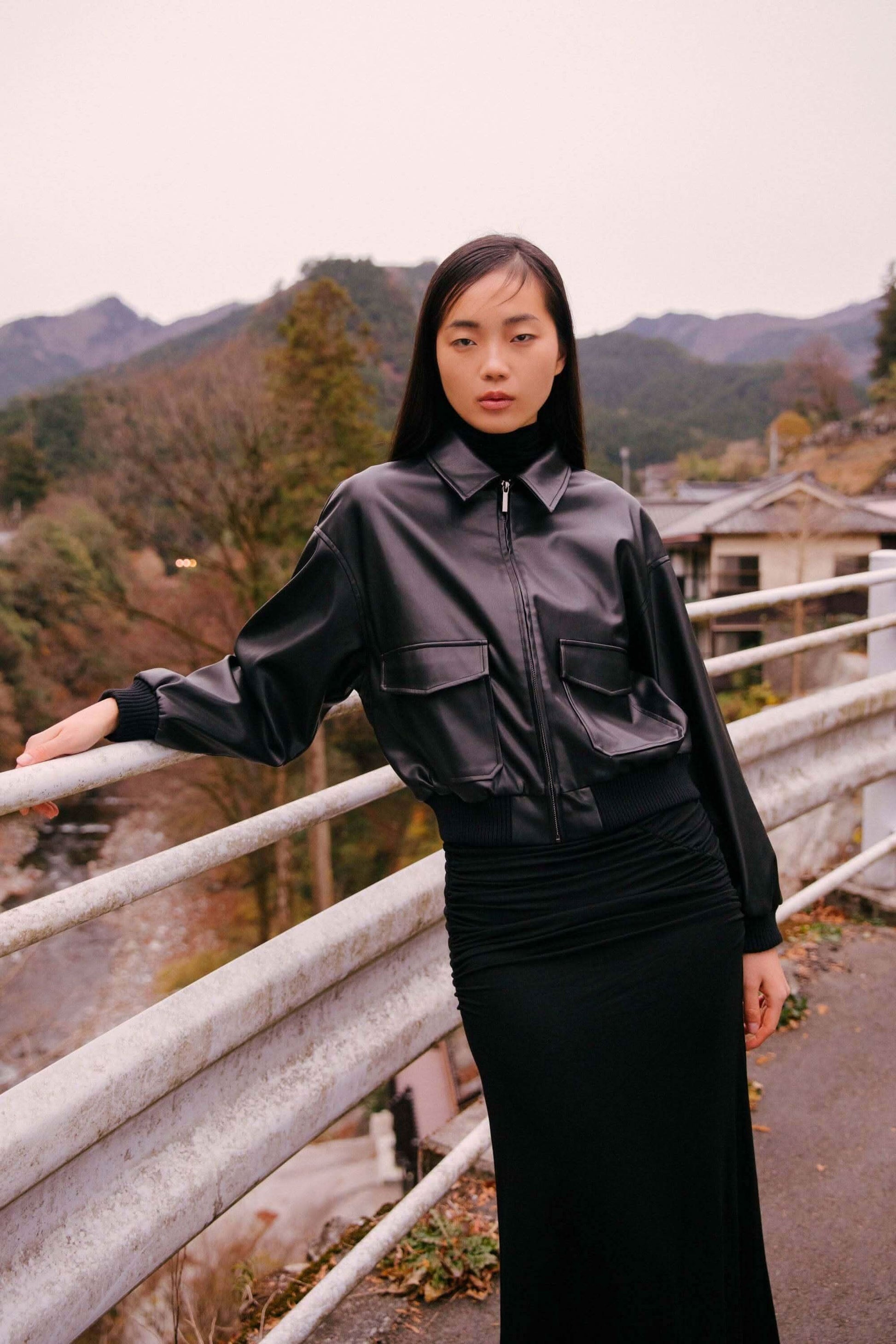 MISHA COLLECTION Misha Collection Jeremiah Faux Leather Jacket - Black BELLA n' BEAR