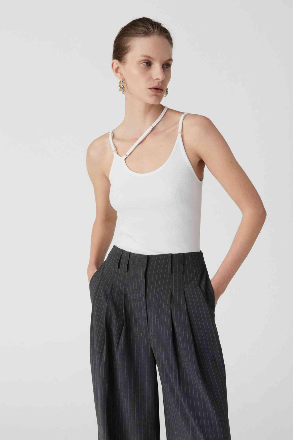 MISHA COLLECTION Misha Ashton Ribbed Tank - Ivory BELLA n' BEAR