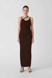 Thumbnail for MISHA COLLECTION MISHA Palmer Ribbed Knit Maxi Dress - Chocolate Brown BELLA n' BEAR