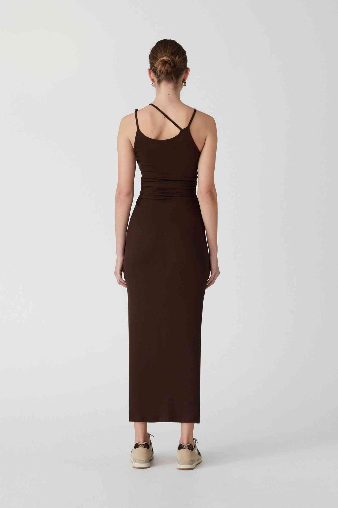 MISHA COLLECTION MISHA Palmer Ribbed Knit Maxi Dress - Chocolate Brown BELLA n' BEAR