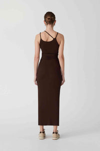 Thumbnail for MISHA COLLECTION MISHA Palmer Ribbed Knit Maxi Dress - Chocolate Brown BELLA n' BEAR