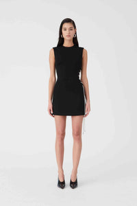 Thumbnail for MISHA COLLECTION Misha Kendy Bonded Crepe Mini Dress - Black BELLA n' BEAR