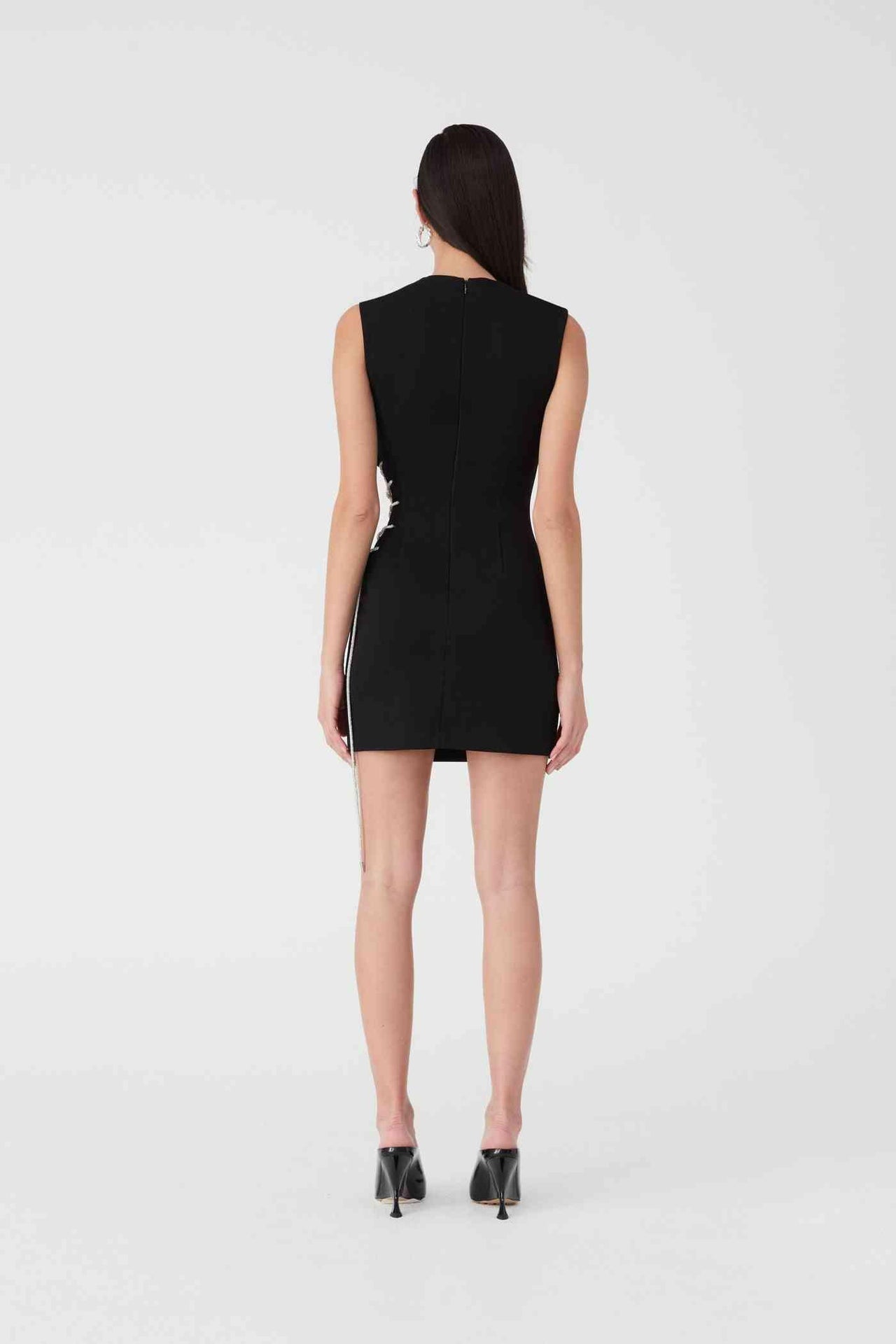 MISHA COLLECTION Misha Kendy Bonded Crepe Mini Dress - Black BELLA n' BEAR