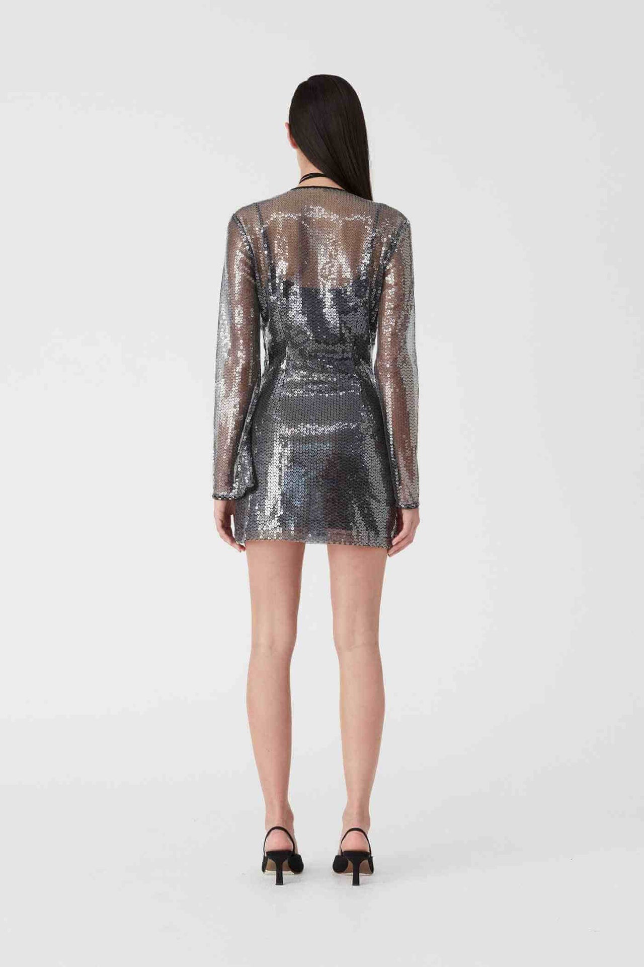 MISHA COLLECTION Misha Lexter Sequin Mini Dress - Smoke Grey BELLA n' BEAR