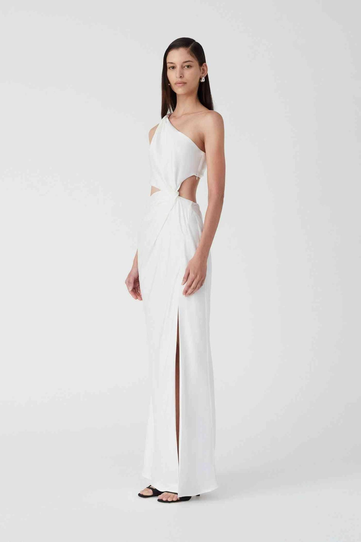 MISHA COLLECTION Misha Kristin Satin Gown - Ivory BELLA n' BEAR