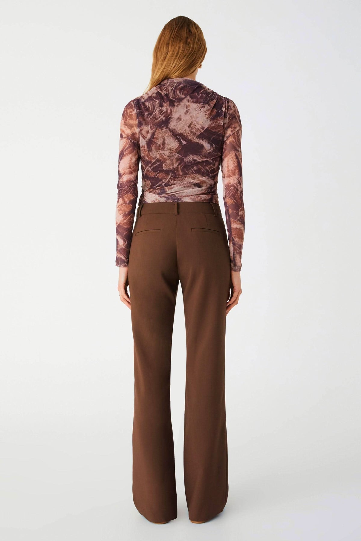 MISHA COLLECTION Misha Collection Kyle Mesh Top - Abstract Dream Print Mocha BELLA n' BEAR