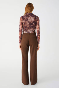 Thumbnail for MISHA COLLECTION Misha Collection Kyle Mesh Top - Abstract Dream Print Mocha BELLA n' BEAR