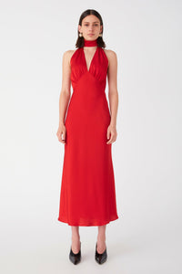 Thumbnail for MISHA COLLECTION Misha Collection Federica Satin Midi Dress - Scarlett Red BELLA n' BEAR