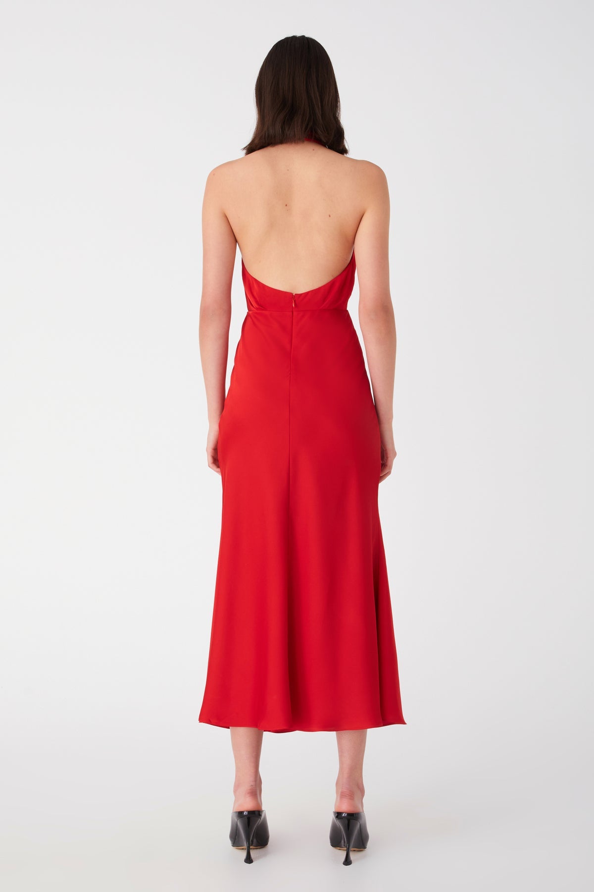 MISHA COLLECTION Misha Collection Federica Satin Midi Dress - Scarlett Red BELLA n' BEAR