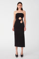 MISHA COLLECTION Misha Collection Avery Bonded Crepe Midi Dress - Black BELLA n' BEAR
