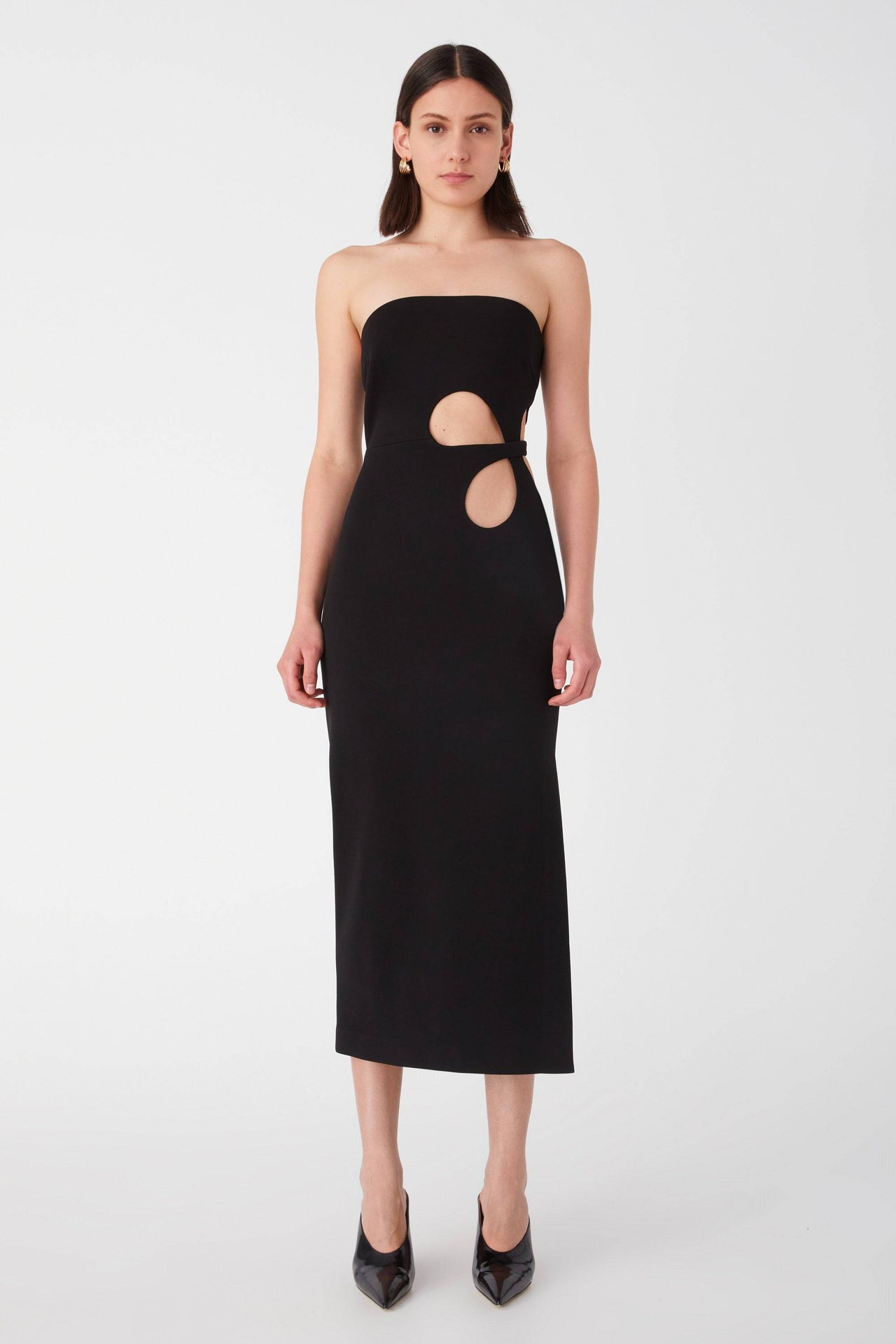 MISHA COLLECTION Misha Collection Avery Bonded Crepe Midi Dress - Black BELLA n' BEAR