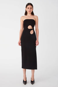 Thumbnail for MISHA COLLECTION Misha Collection Avery Bonded Crepe Midi Dress - Black BELLA n' BEAR