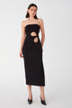 MISHA COLLECTION Misha Collection Avery Bonded Crepe Midi Dress - Black BELLA n' BEAR