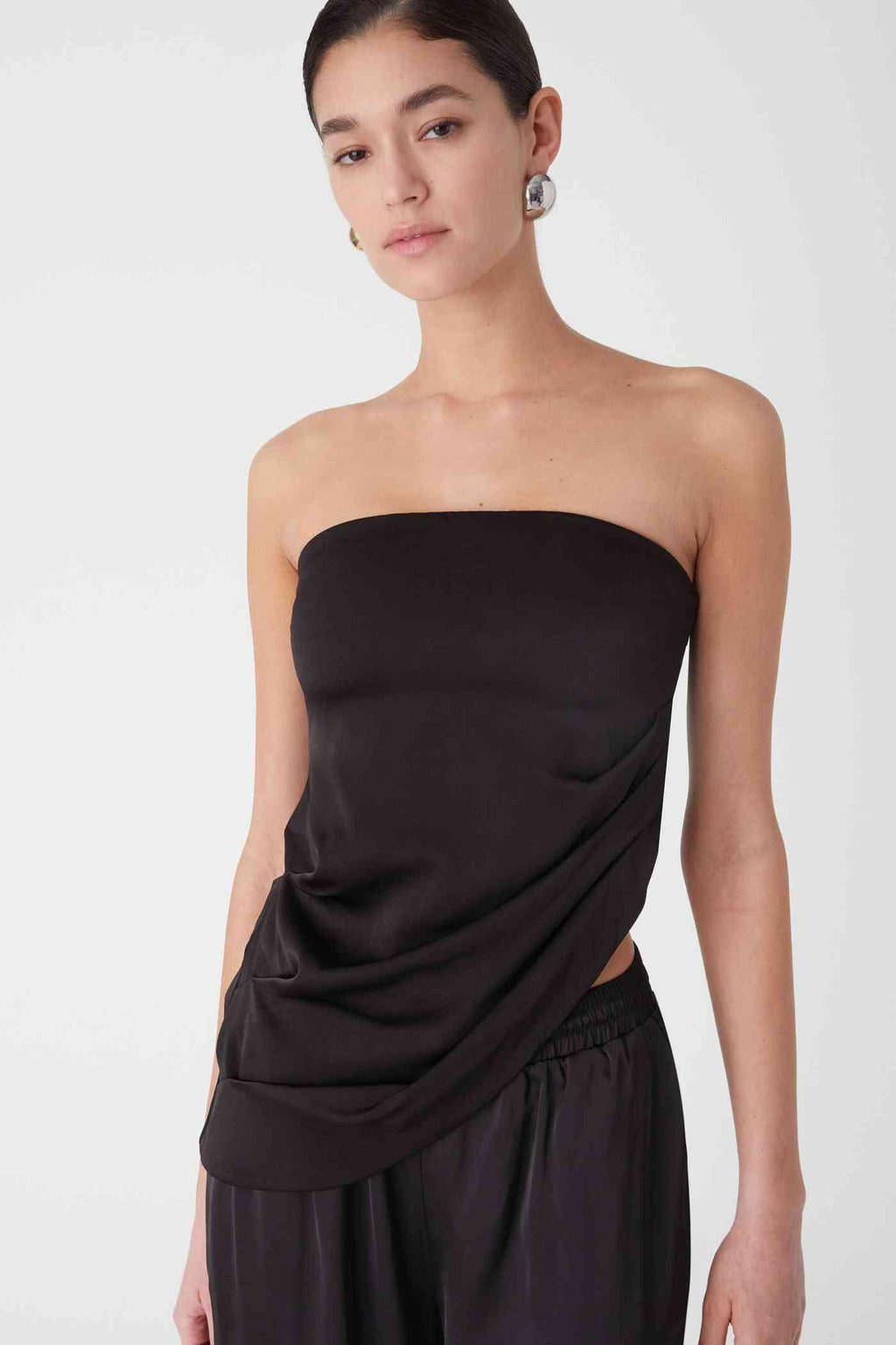 MISHA COLLECTION Misha Rosy Satin Top - Black BELLA n' BEAR