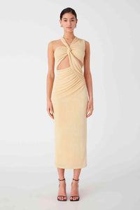 Thumbnail for MISHA COLLECTION Misha Graciela Slinky Jersey Midi Dress - Lemon Drop BELLA n' BEAR