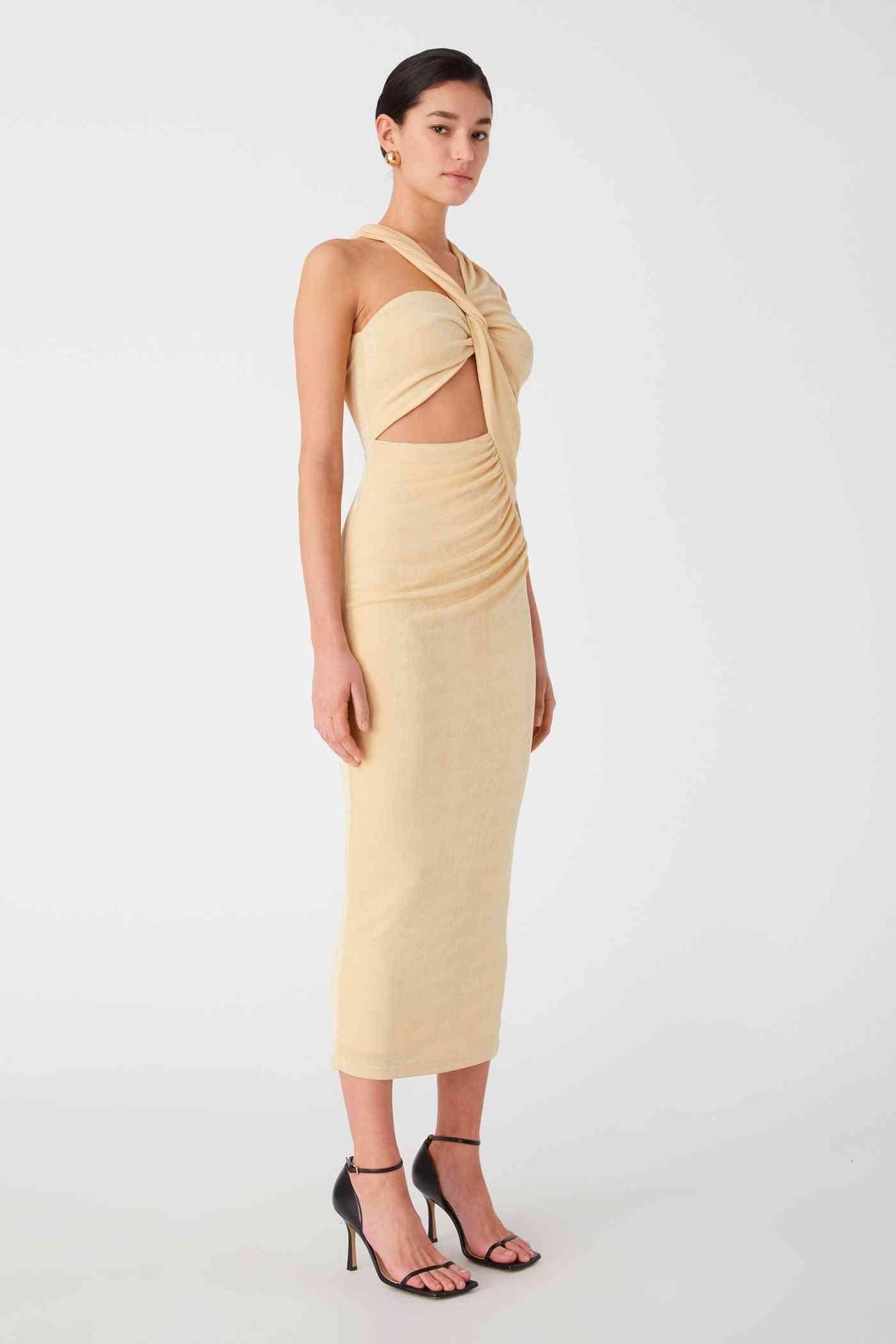 MISHA COLLECTION Misha Graciela Slinky Jersey Midi Dress - Lemon Drop BELLA n' BEAR