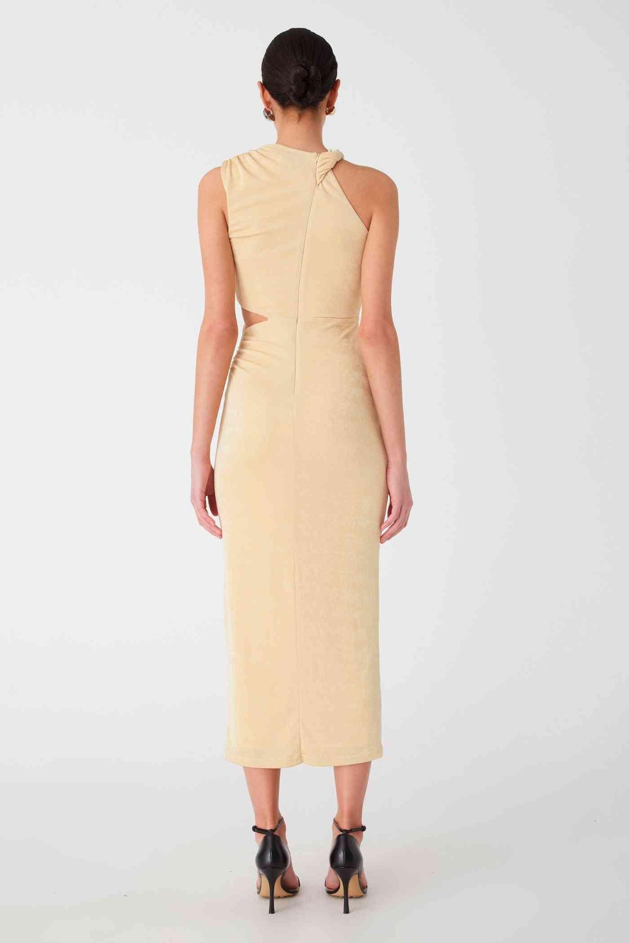 MISHA COLLECTION Misha Graciela Slinky Jersey Midi Dress - Lemon Drop BELLA n' BEAR