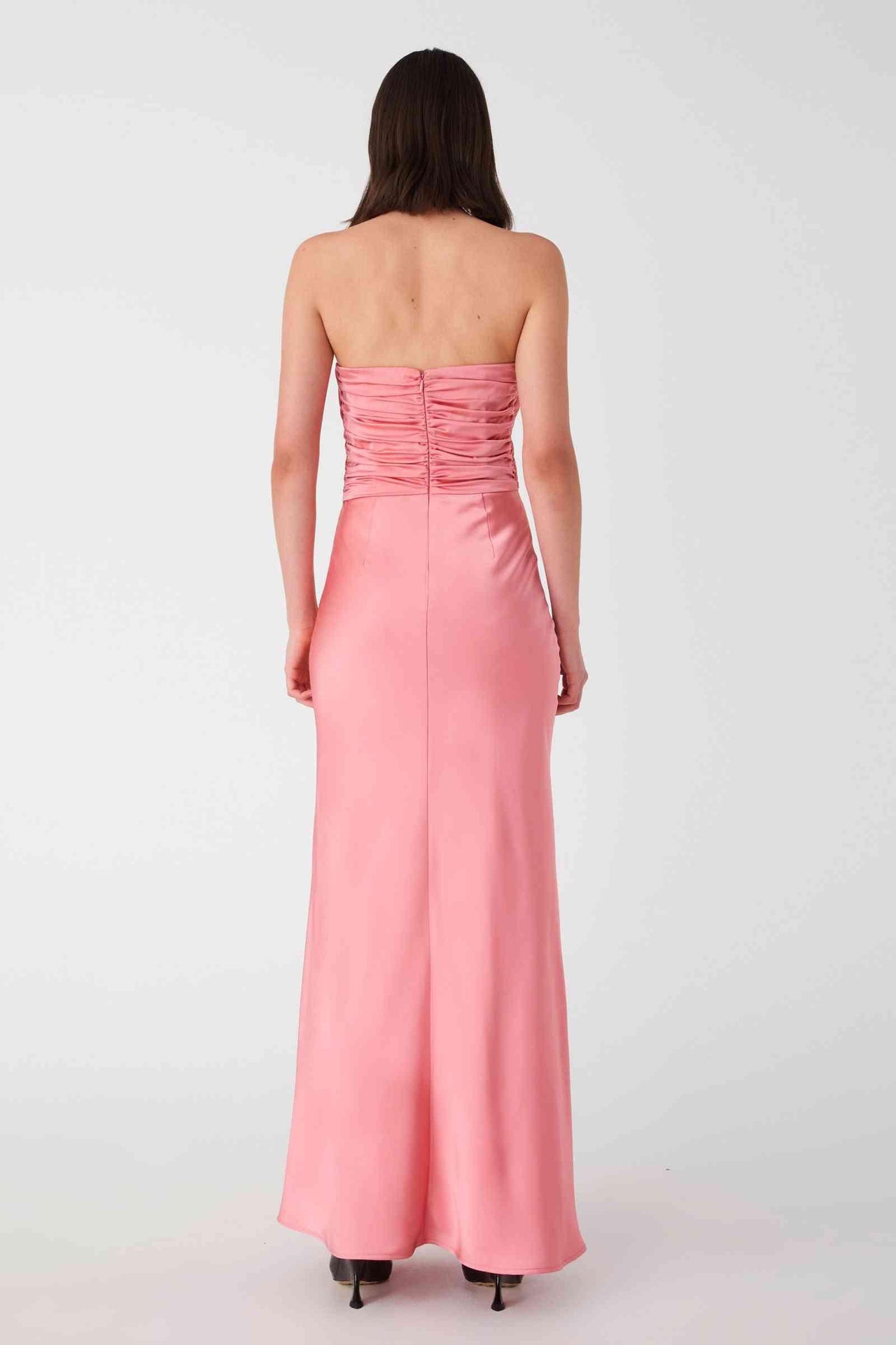 BELLA n' BEAR Misha Collection Livia Satin Maxi Dress - Conch Shell Pink BELLA n' BEAR