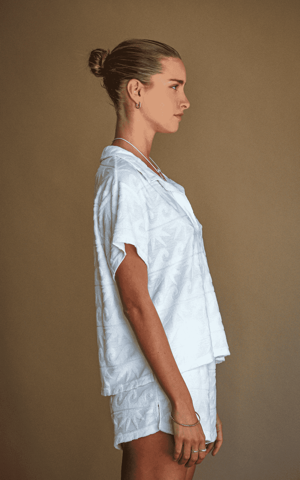 ARAMINTA JAMES Araminta James Waimea Terry Polo Shirt - Vanilla BELLA n' BEAR