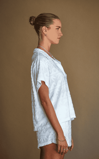 ARAMINTA JAMES Araminta James Waimea Terry Polo Shirt - Vanilla BELLA n' BEAR