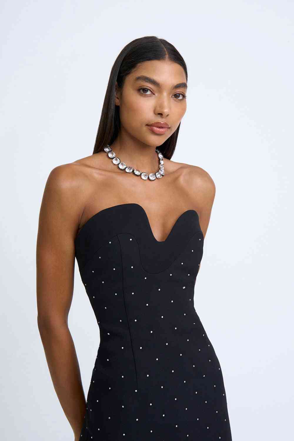 BY JOHNNY By Johnny Afterglow Diamond Spot Midi Dress - Black BELLA n' BEAR