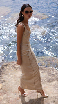 Thumbnail for SONYA MODA Sonya Moda Amar Dress - Natural Beige BELLA n' BEAR