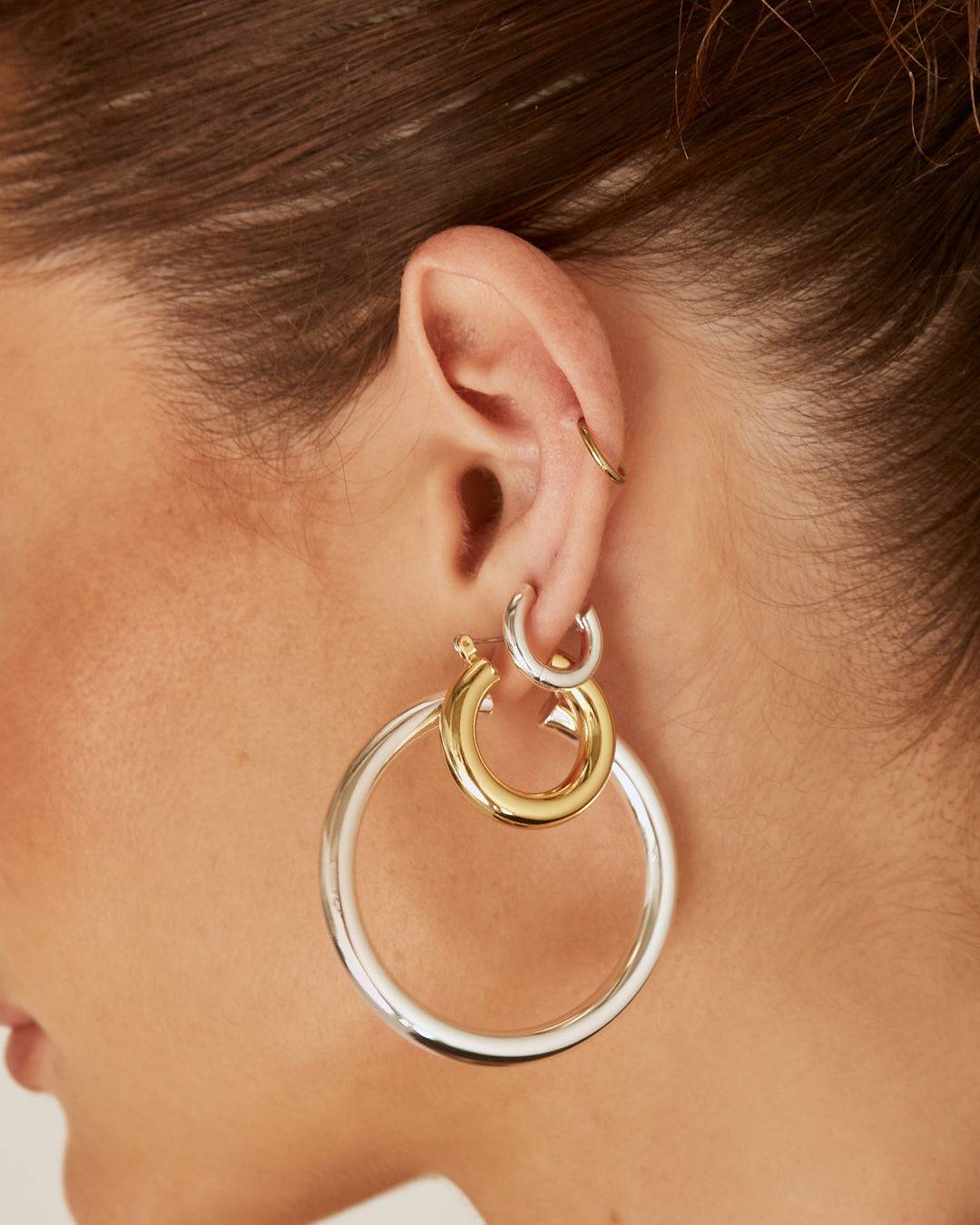 LUV AJ Luv Aj The Baby Amalfi Tube Hoops - Gold BELLA n' BEAR