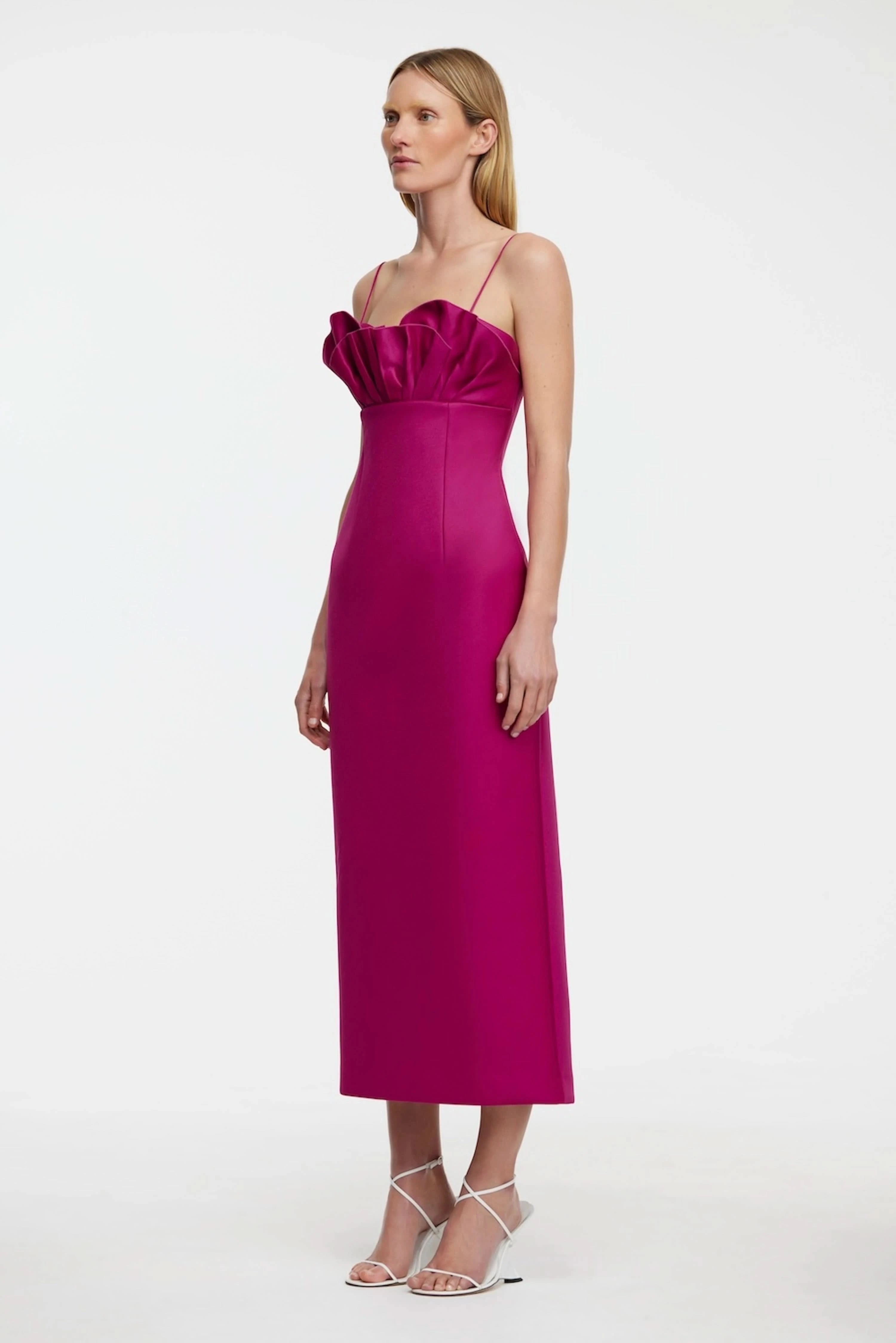 chinese dress ladies Mahina Midi Dress - Plum | Acler