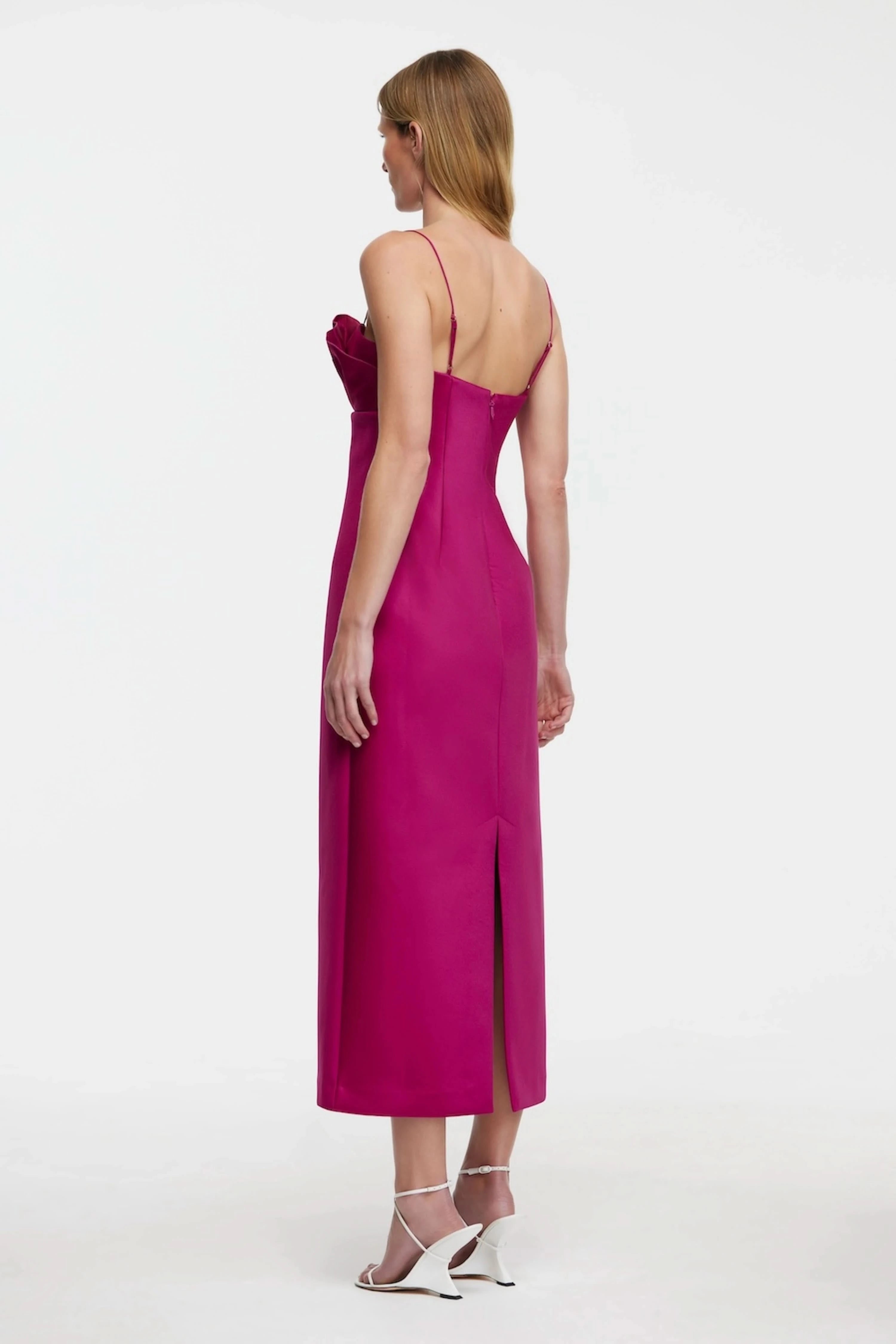 acler mahina midi dress Mahina Midi Dress - Plum Gathered Midi | Acler