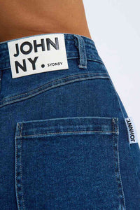 Thumbnail for BY JOHNNY By Johnny Daze Denim Pipe Mini Skirt - Indigo BELLA n' BEAR