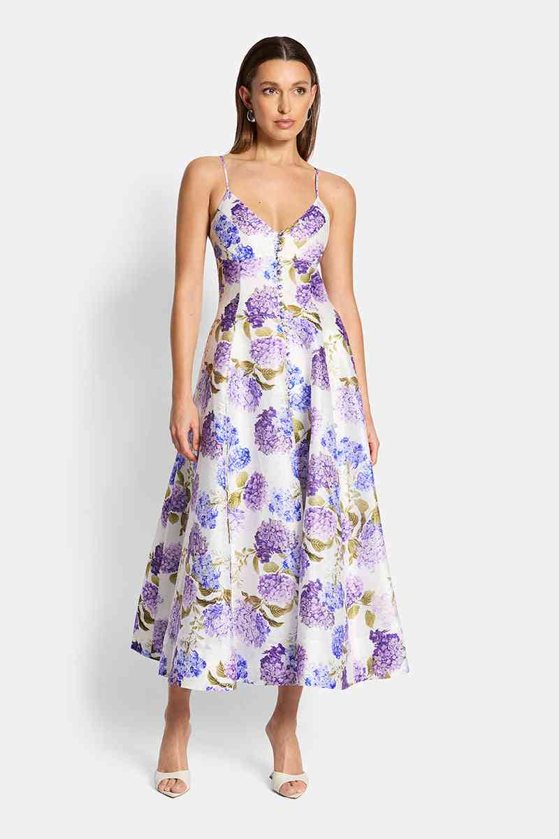 SOFIA THE LABEL Sofia The Label Evie Midi Dress - Hydrangea BELLA n' BEAR