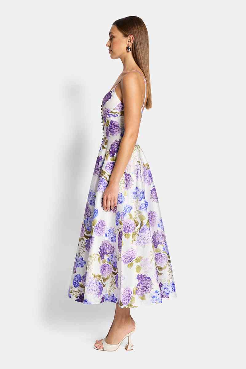 SOFIA THE LABEL Sofia The Label Evie Midi Dress - Hydrangea BELLA n' BEAR