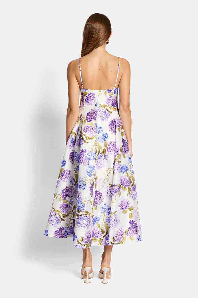 SOFIA THE LABEL Sofia The Label Evie Midi Dress - Hydrangea BELLA n' BEAR