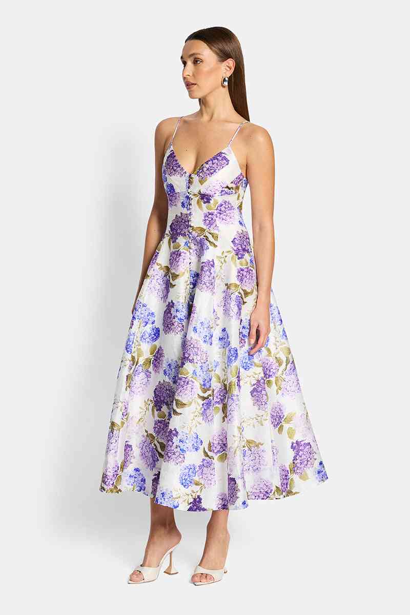 SOFIA THE LABEL Sofia The Label Evie Midi Dress - Hydrangea BELLA n' BEAR