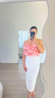 SONYA MODA Sonya Moda Forl Petalo Dress - White Peluche BELLA n' BEAR