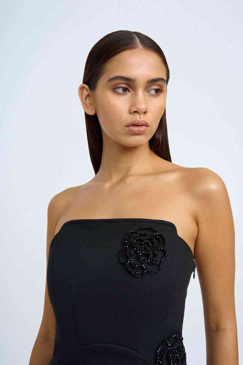 BY JOHNNY By Johnny Enchanted Blooms Strapless Mini Dress - Black BELLA n' BEAR