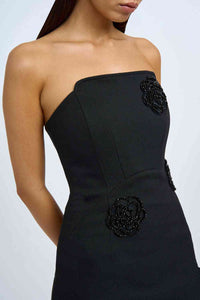 Thumbnail for BY JOHNNY By Johnny Enchanted Blooms Strapless Mini Dress - Black BELLA n' BEAR