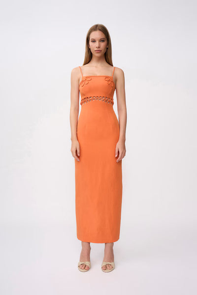 Fiamma Linen Loop Ankle Dress