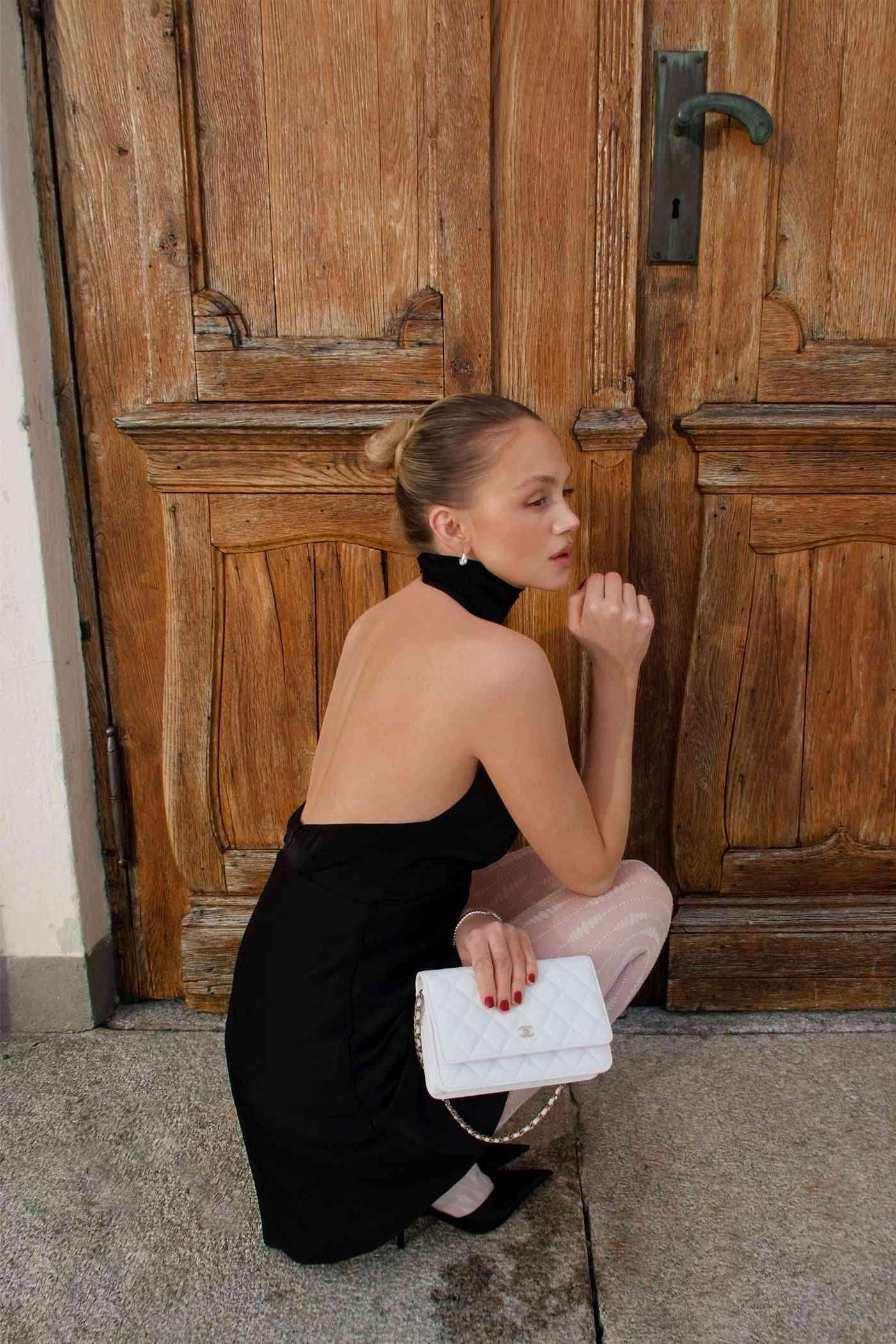 MISHA COLLECTION Misha Collection Elvira Satin Mini Dress - Black BELLA n' BEAR