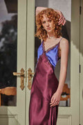 Ginia Sadie Kleid-Matisse Blau/Merlot