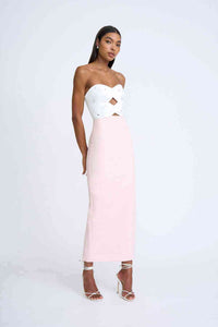 Thumbnail for BY JOHNNY By Johnny Ida Structured Ankle Skirt - Soft Pink BELLA n' BEAR