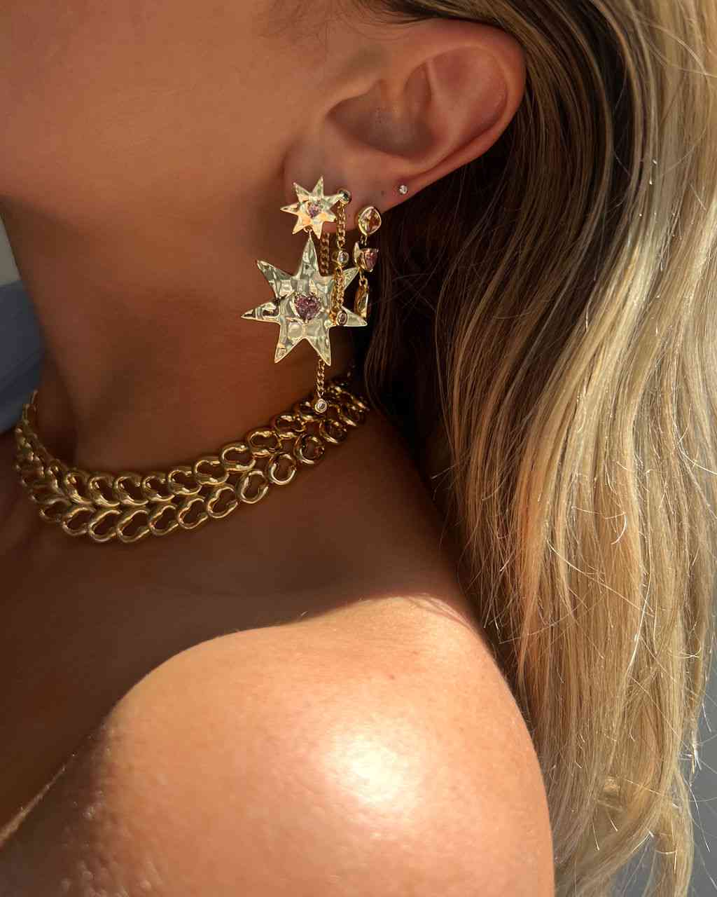 LUV AJ Luv Aj The Starry Stud Statement Earrings - Gold BELLA n' BEAR