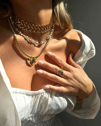 Thumbnail for LUV AJ Luv Aj The Molten Heart Statement Necklace - Gold BELLA n' BEAR