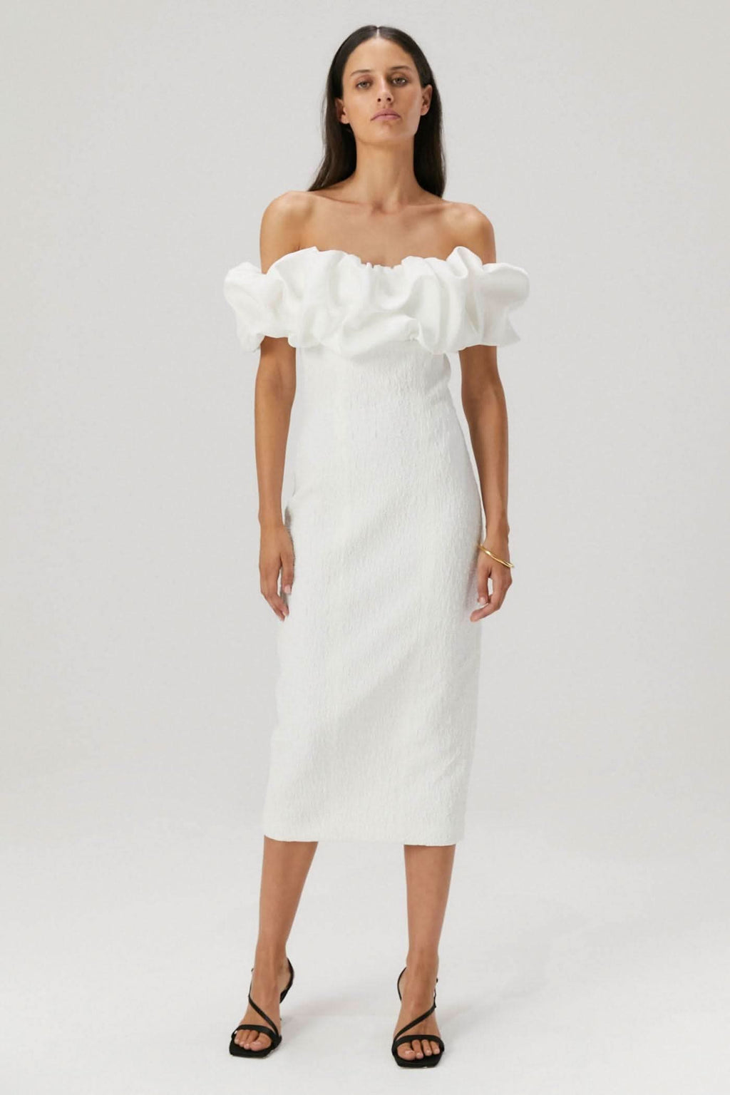 MISHA COLLECTION Misha Emberlyn Midi Dress - Ivory BELLA n' BEAR